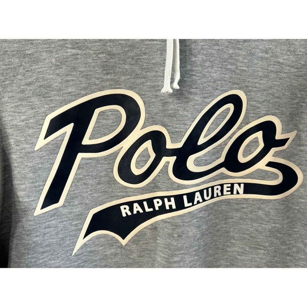 Polo Ralph Lauren Script Spellout Hoodie Pullover Sweatshirt Mens Sz Small